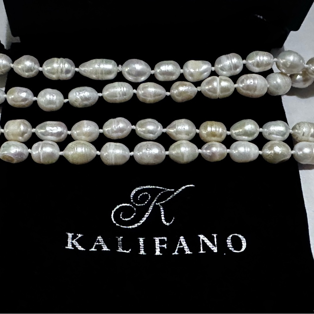 Kalifano 54” Pearl Necklace